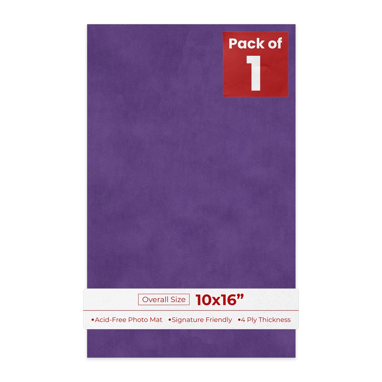 Purple Suede 10x16 Uncut Mat Board - Blank Sheets, No Opening